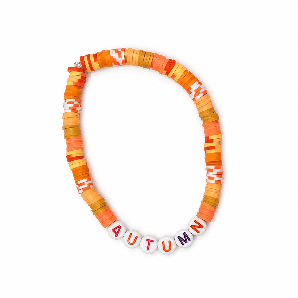 Autumn Orange & Coral Bracelet