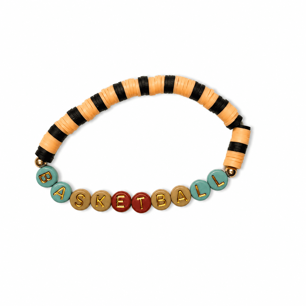 Basketball Orange & Black Bracelet