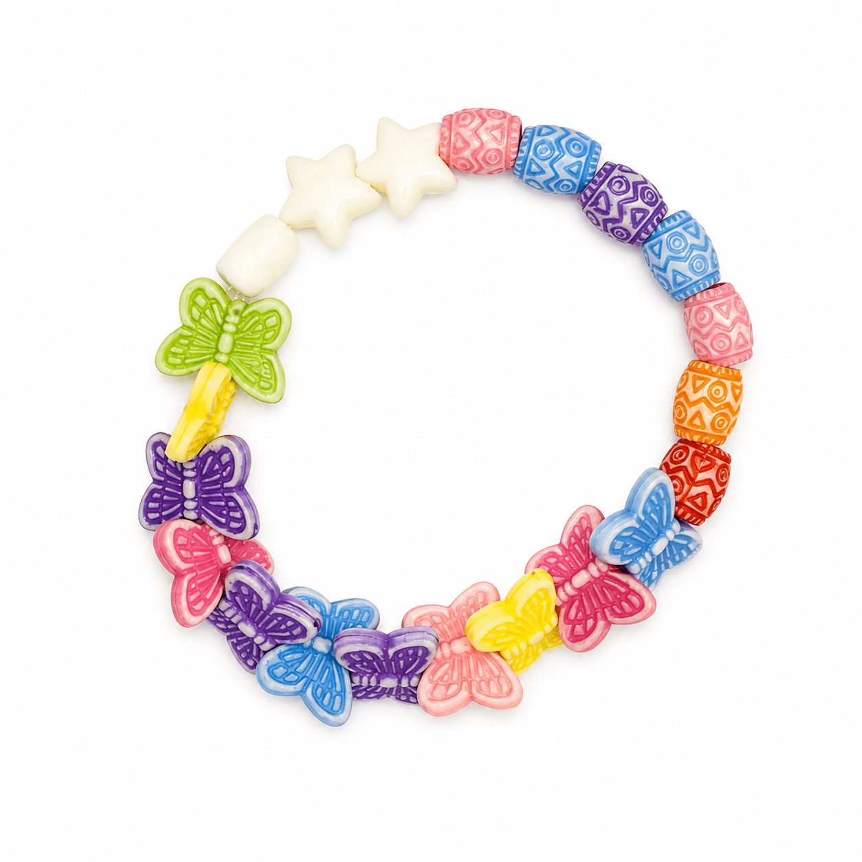 Rainbow Butterfly & Star Bracelet