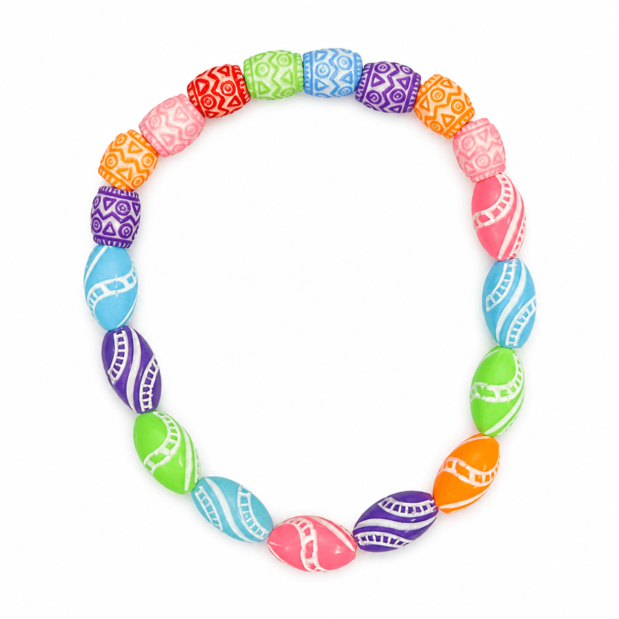 Rainbow Oval Pattern Bracelet
